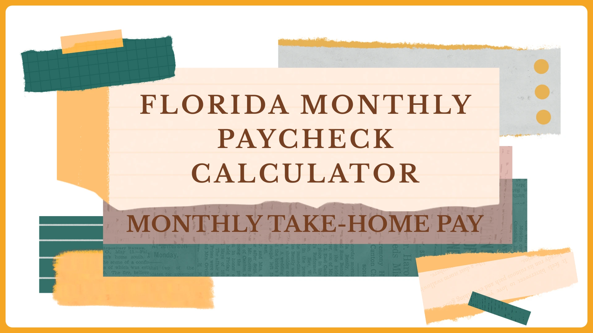 Florida Monthly Paycheck Calculator - Monthly Take-Home Pay
